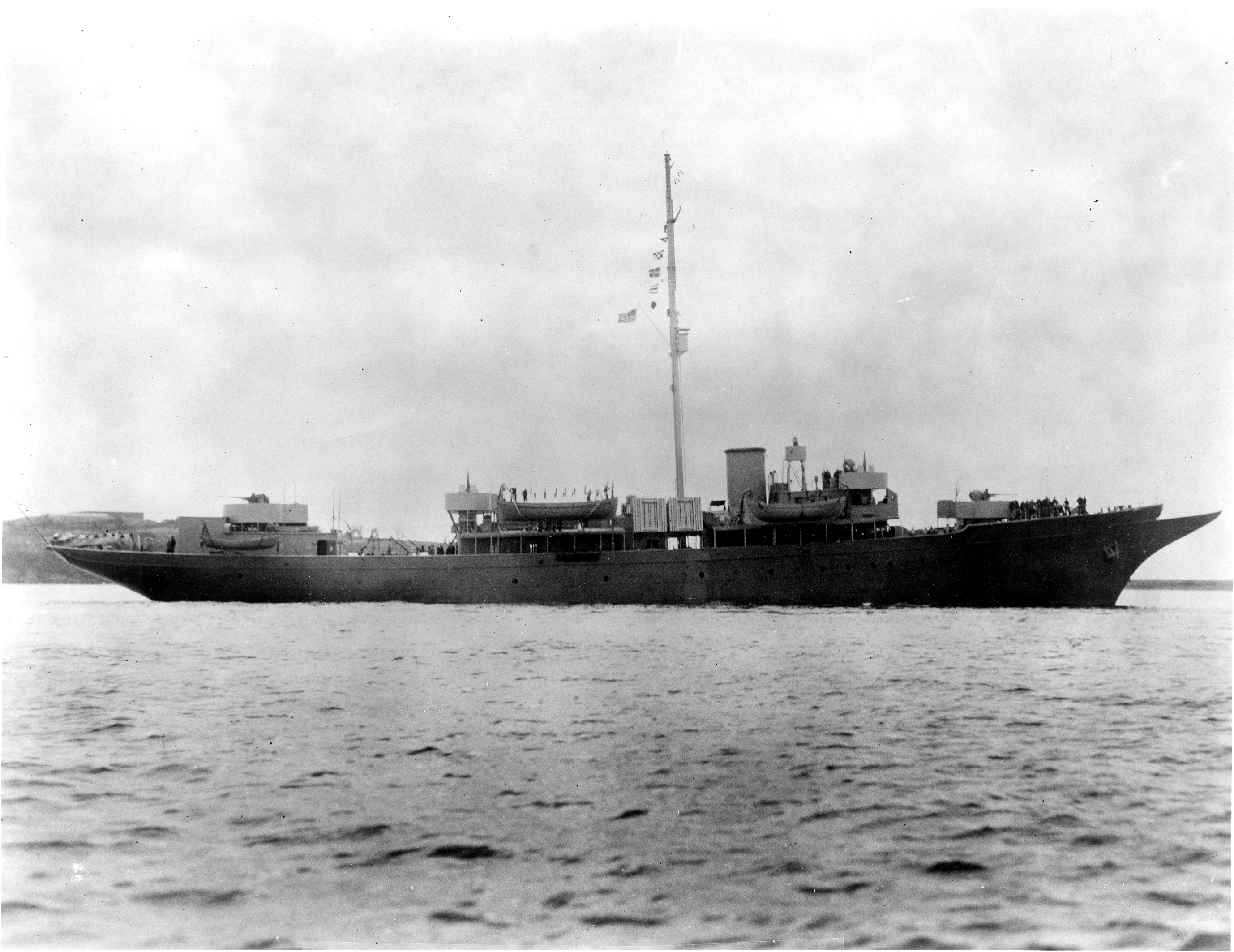 3.	Coast Guard-manned USS Sea Cloud was the first deliberate experiment in desegregating a U.S. ship. (U.S. Coast Guard photo)