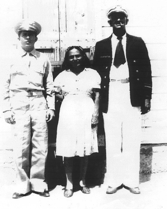 6.	Domingo Suarez Cruz with wife and son in the 1940’s. (Photo courtesy Lighthouse Friends)