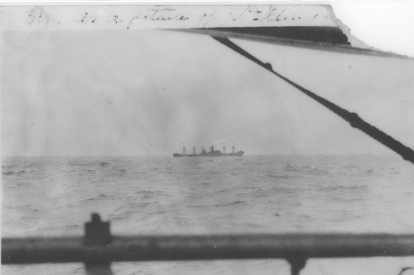 6.	Photograph of Wellington’s crewmembers in lifeboats after abandoning ship. (Coast Guard Collection)