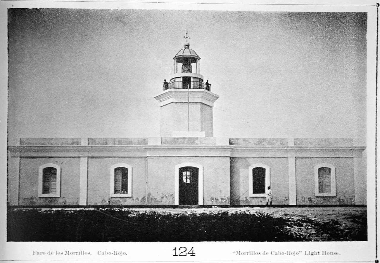 Cabo Rojo Lighthouse seen from the front in 1895. (Library of Congress)